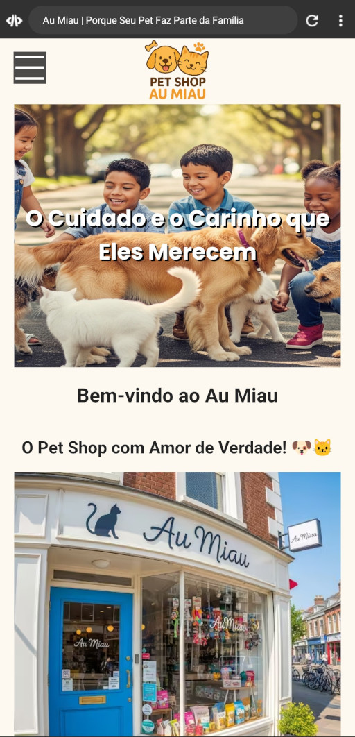 Foto do site Pet Shop Au Miau